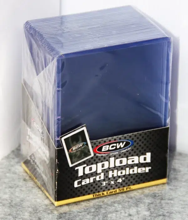 BCW Topload Card Holders 3 x 4 Thicker Cards 59pt - stand