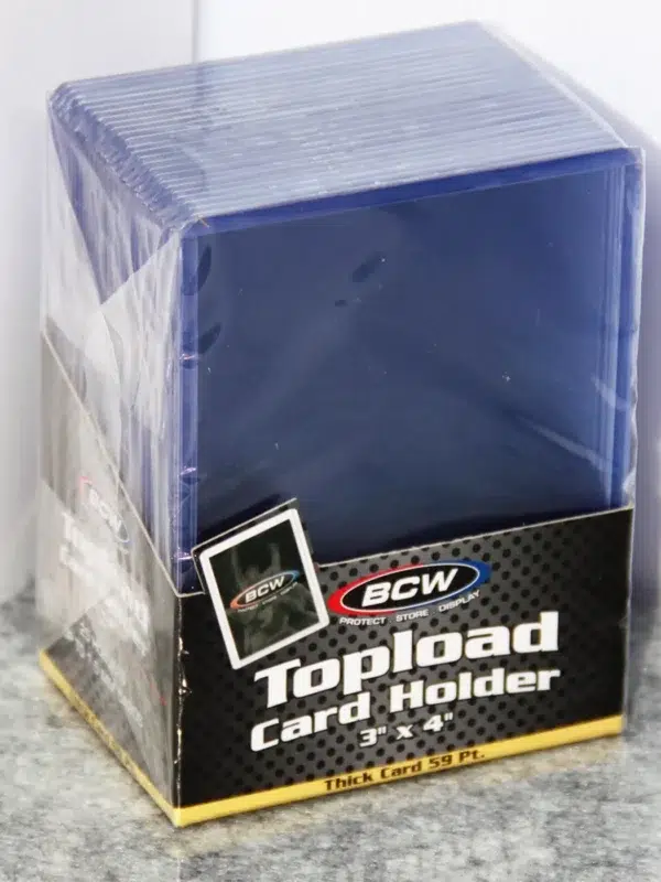 BCW Topload Card Holders 3 x 4 Thicker Cards 59pt - stand