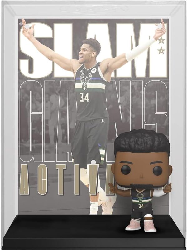 Funko POP! Giannis Antetokounmpo #15 Milwaukee Bucks NBA Slam Magazine Cover + Vinyl Figure - box
