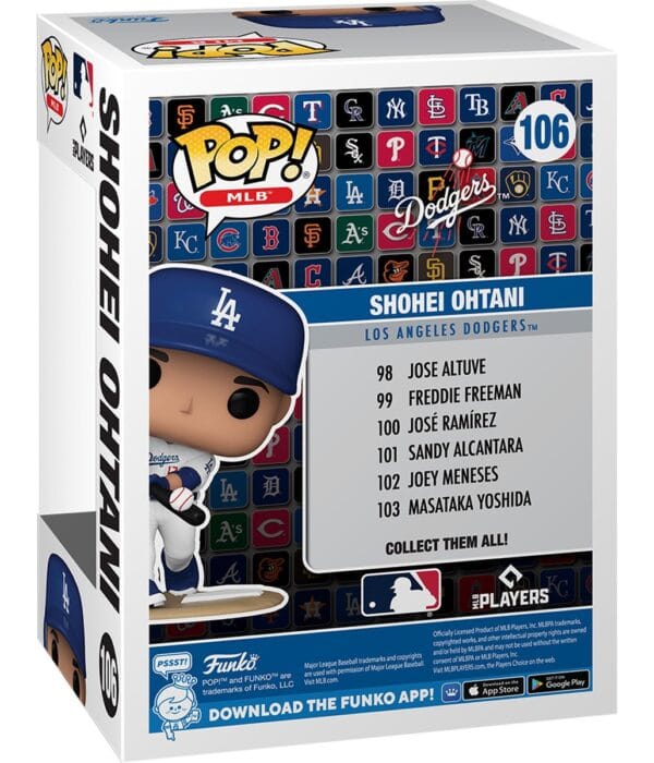 Funko POP! Shohei Ohtani #106 MLB Baseball Los Angeles Dodgers - back