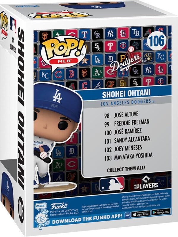 Funko POP! Shohei Ohtani #106 MLB Baseball Los Angeles Dodgers - back