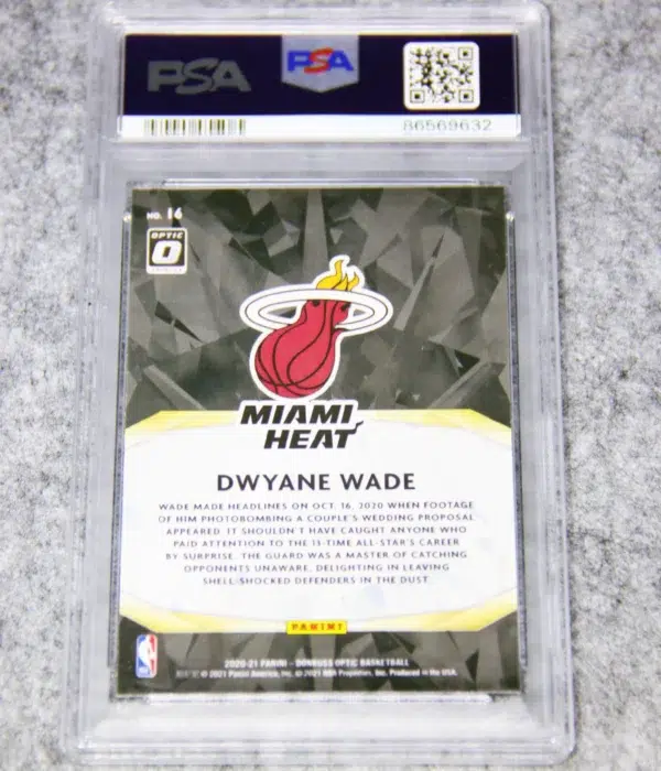 2020-21 Dwyane Wade #16 Panini Donruss Optic Winner Stays PSA-DNA 10 GEM MT - back