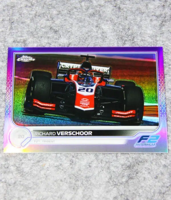 2022 Richard Verschoor #145 Topps Chrome F2 Purple Refractor SN#397 - front