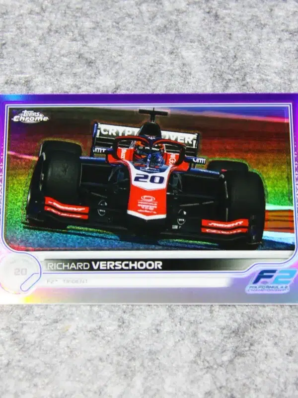 2022 Richard Verschoor #145 Topps Chrome F2 Purple Refractor SN#397 - front