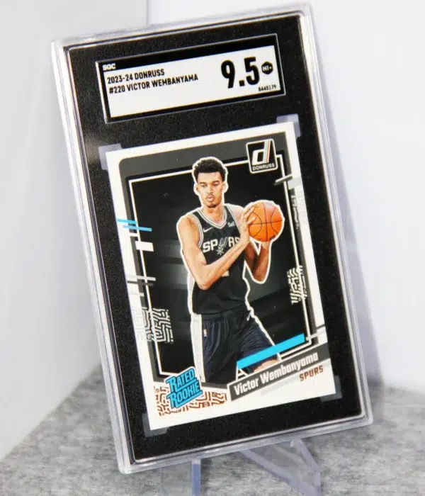 2023-24 Victor Wembanyama #220 Panini Donruss Rated Rookie RC SGC 9.5 MT+ - stand