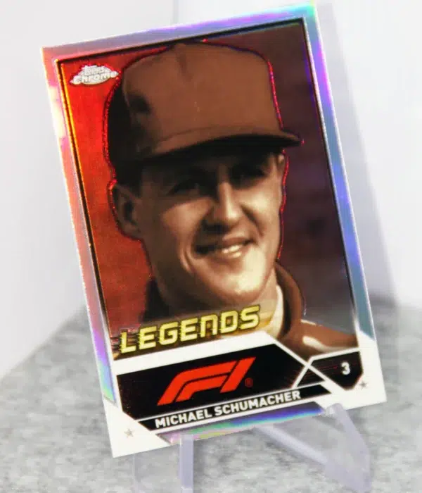 2023 Michael Schumacher #199 Topps Chrome F1 Legends Refractor - stand