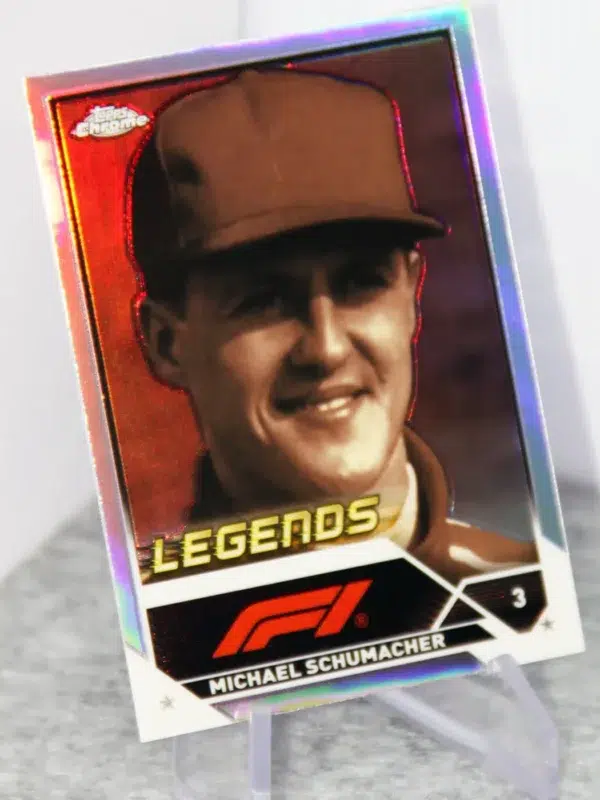 2023 Michael Schumacher #199 Topps Chrome F1 Legends Refractor - stand