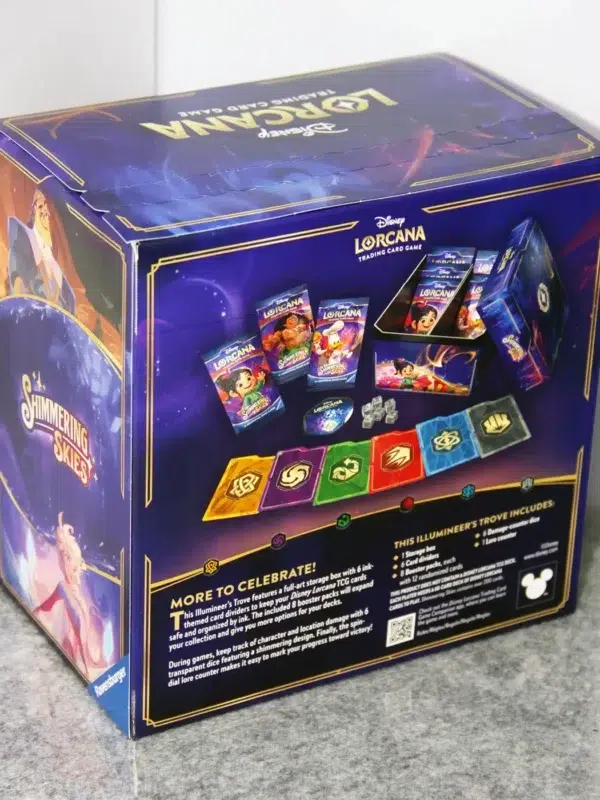 Disney Lorcana TCG Shimmering Skies Trove Box - back