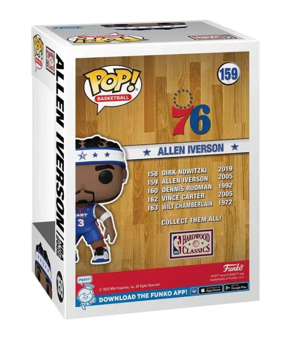Funko POP! Allen Iverson #159 NBA All-Stars Basketball Philadelphia 76ers - back