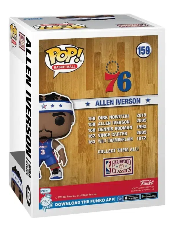 Funko POP! Allen Iverson #159 NBA All-Stars Basketball Philadelphia 76ers - back