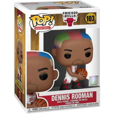 Funko POP! Dennis Rodman #103 NBA Basketball Chicago Bulls Edition with Colored Hair - box