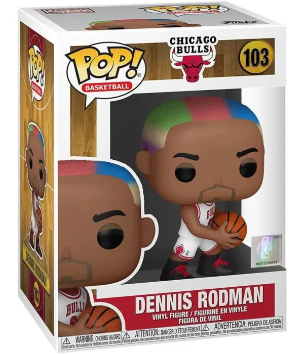 Funko POP! Dennis Rodman #103 NBA Basketball Chicago Bulls Edition with Colored Hair - box