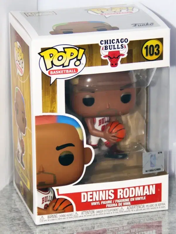 Funko POP! Dennis Rodman #103 NBA Basketball Chicago Bulls Edition with Colored Hair - stand