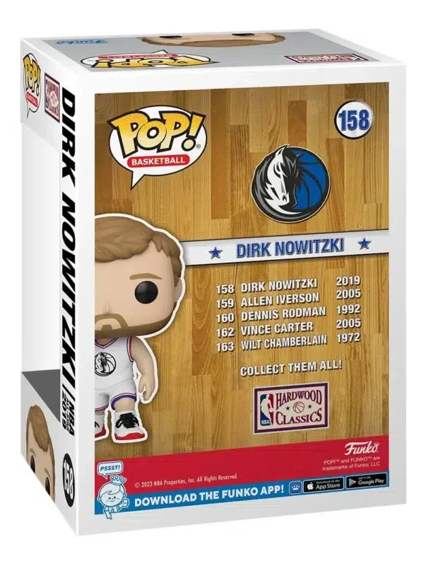 Funko POP! Dirk Nowitzki #158 NBA All-Stars Basketball Dallas Mavericks - back
