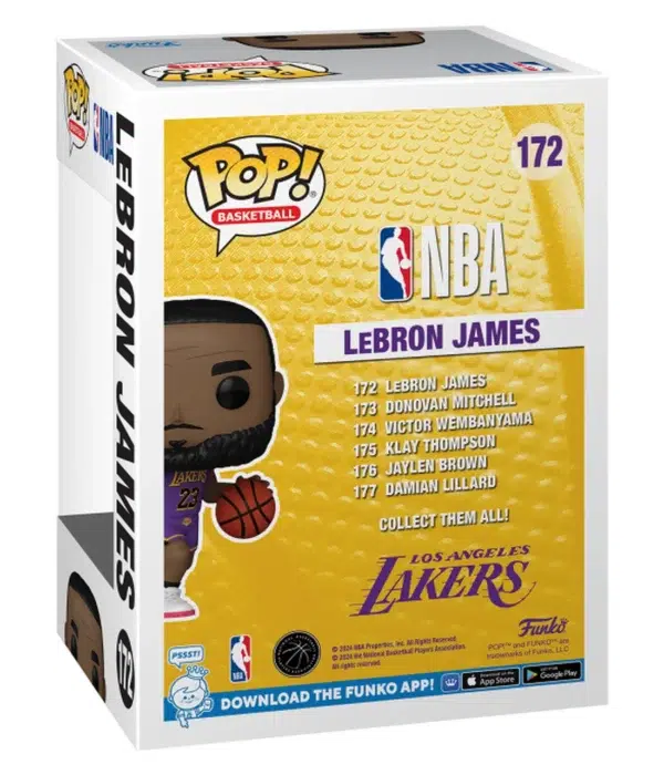 Funko POP! LeBron James #172 NBA Basketball Los Angeles Lakers - back