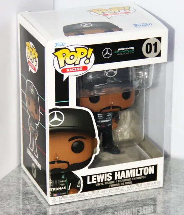 Funko POP! Lewis Hamilton #01 Formule 1 Racing Mercedes AMG Petronas - stand