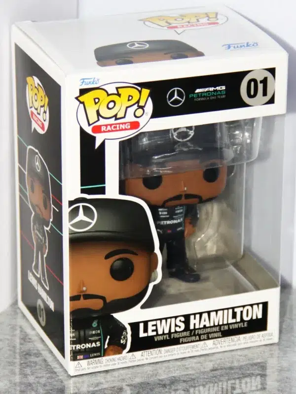Funko POP! Lewis Hamilton #01 Formule 1 Racing Mercedes AMG Petronas - stand