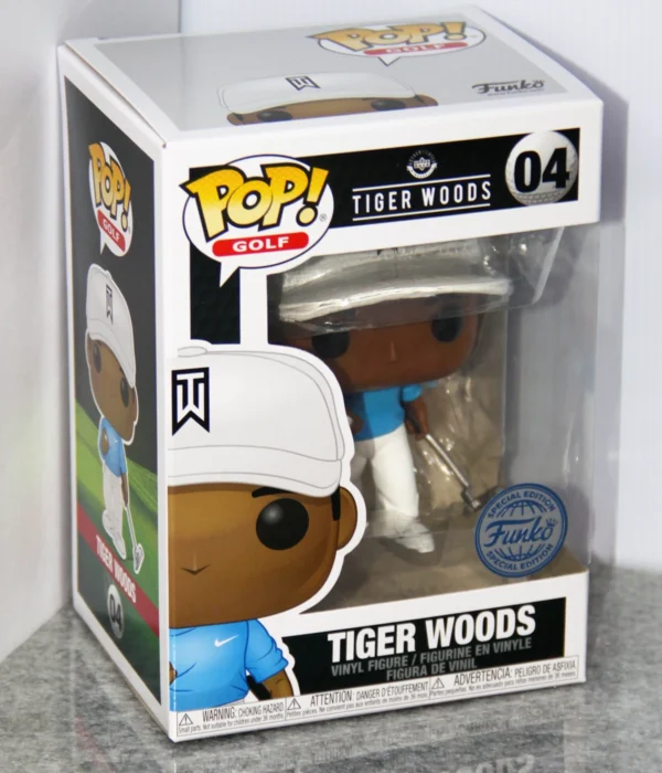 Funko POP! Tiger Woods #04 Golf with Blue Shirt Special Edition - stand