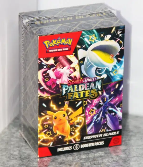 Pokemon TCG Scarlet & Violet Paldean Fates Booster 6pk Bundle - Sealed - stand