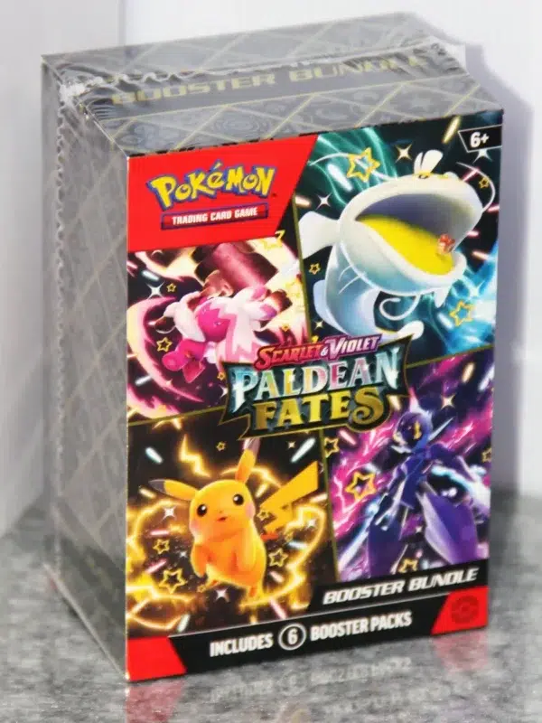 Pokemon TCG Scarlet & Violet Paldean Fates Booster 6pk Bundle - Sealed - stand