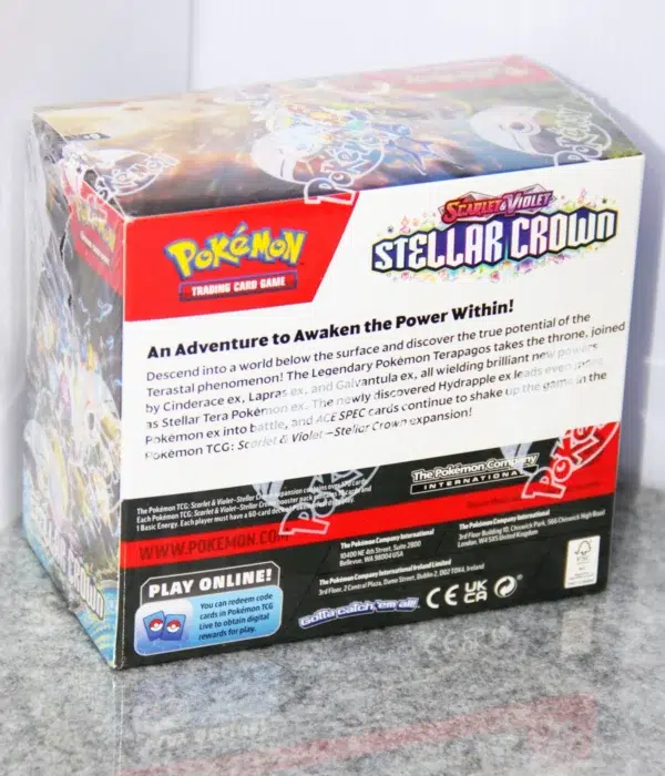 Pokemon TCG Scarlet & Violet Stellar Crown Booster Box - back