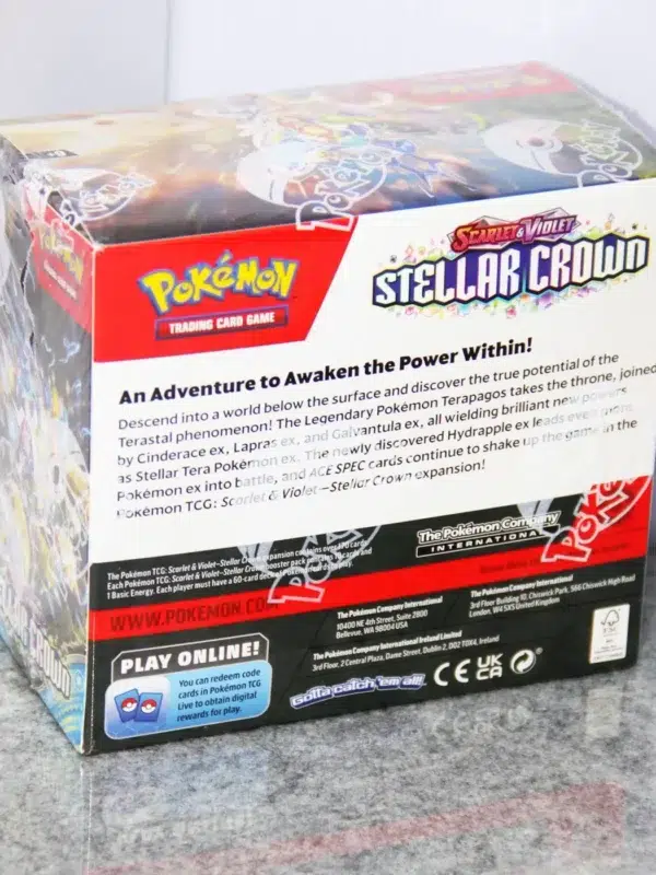 Pokemon TCG Scarlet & Violet Stellar Crown Booster Box - back
