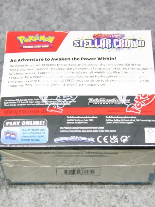 Pokemon TCG Scarlet & Violet Stellar Crown Booster Box - side