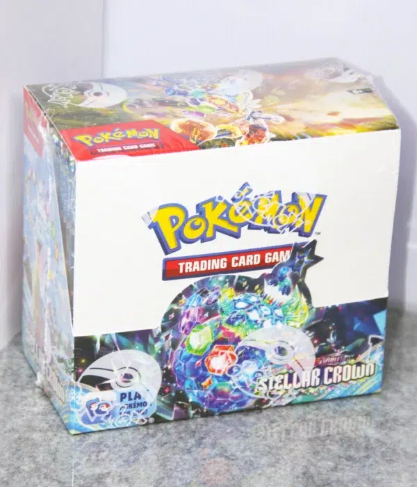 Pokemon TCG Scarlet & Violet Stellar Crown Booster Box - stand