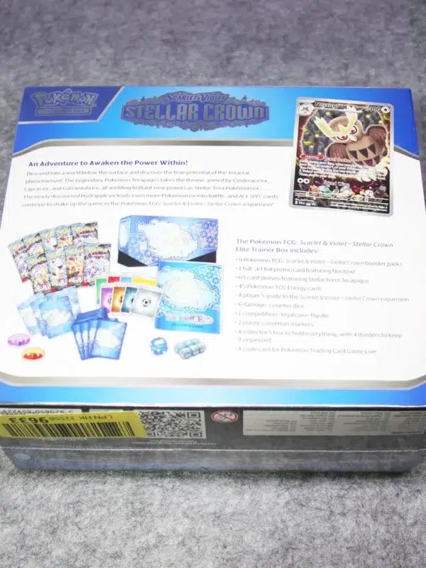 Pokemon TCG Scarlet & Violet Stellar Crown Elite Trainer Box - back