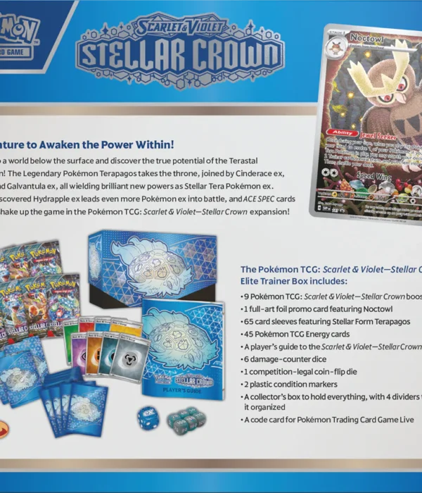 Pokemon TCG Scarlet & Violet Stellar Crown Elite Trainer Box - supplier3