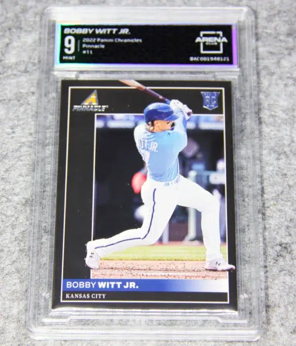 2022 Bobby Witt Jr. #11 Panini Chronicles Pinnacle Baseball RC AC 9 MINT - front