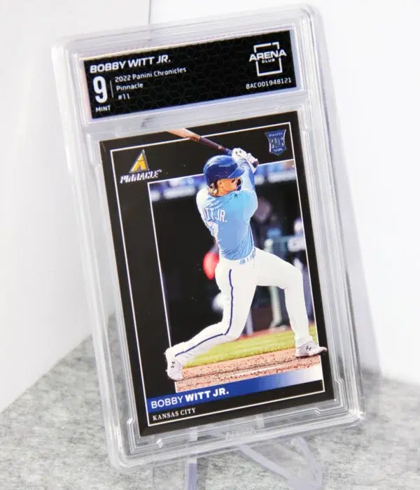 2022 Bobby Witt Jr. #11 Panini Chronicles Pinnacle Baseball RC AC 9 MINT - stand