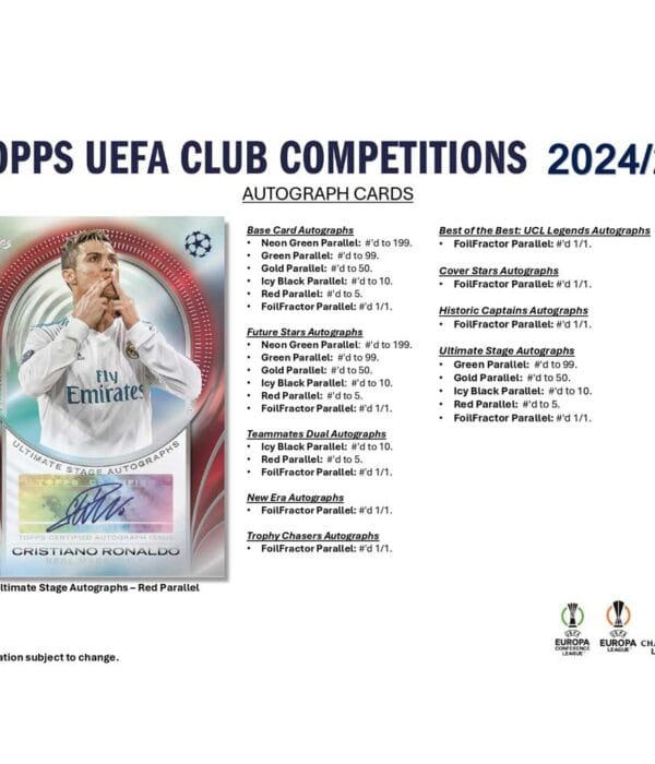 2024-25 Topps UEFA Club Competitions Flagship Edition Value Box - supplier6