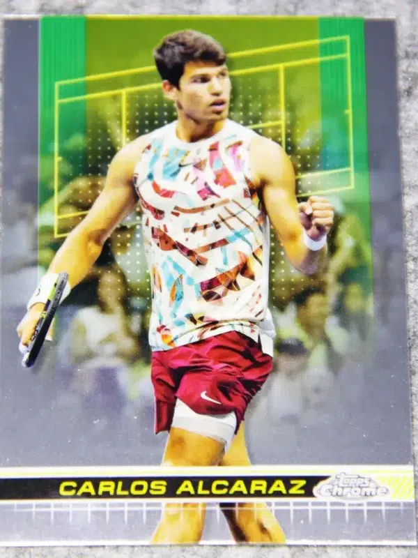 2024 Carlos Alcaraz #50 Topps Chrome Tennis Refractor - front