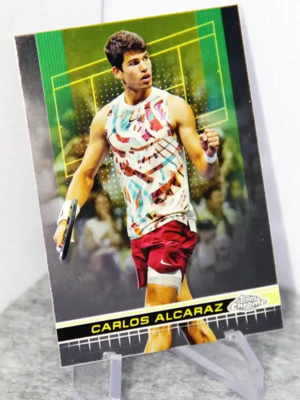 2024 Carlos Alcaraz #50 Topps Chrome Tennis Refractor - stand