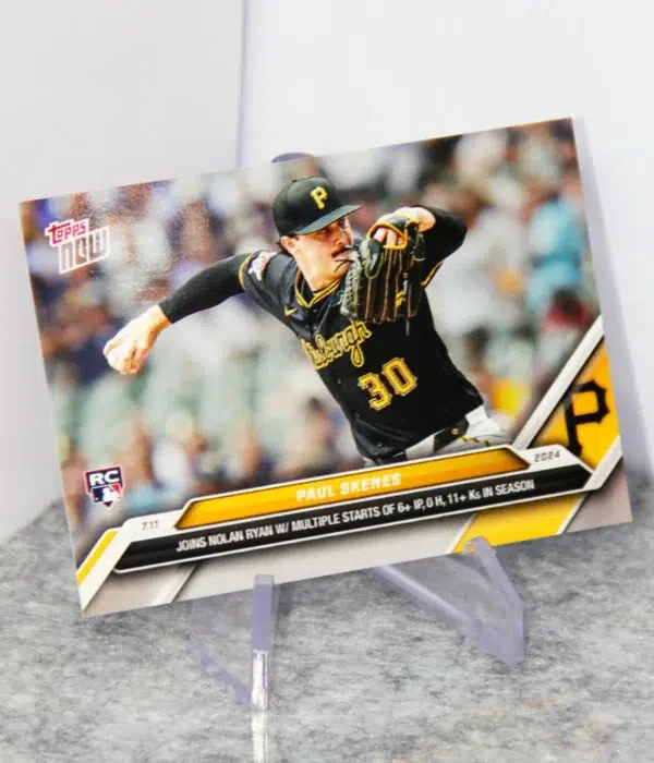2024 Paul Skenes #407 Topps Now joins Nolan Ryan RC - stand