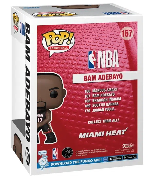 Funko POP! Bam Adebayo #167 NBA Basketball Miami Heat - back