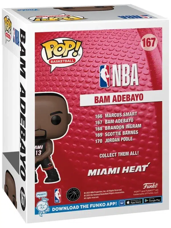 Funko POP! Bam Adebayo #167 NBA Basketball Miami Heat - back