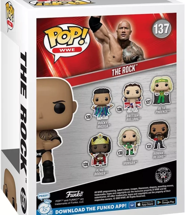 Funko POP! The Rock #137 WWE Wrestling - back