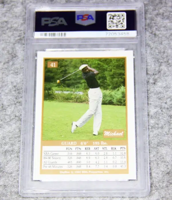 1990-91 Michael Jordan #41 Skybox PSA 9 MINT - back