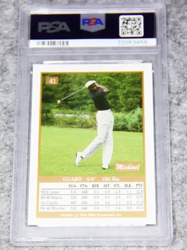 1990-91 Michael Jordan #41 Skybox PSA 9 MINT - back