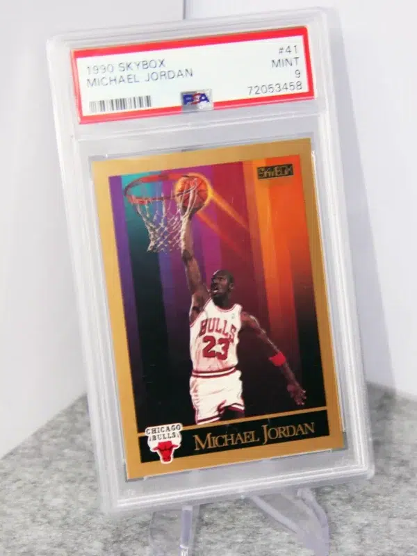 1990-91 Michael Jordan #41 Skybox PSA 9 MINT - stand