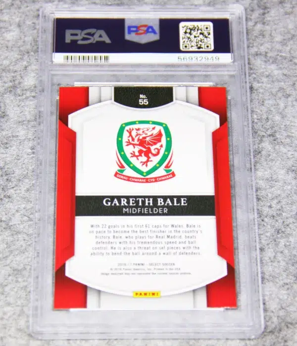 2016 Gareth Bale #55 Panini Select Terrace PSA 10 GEM MT - back