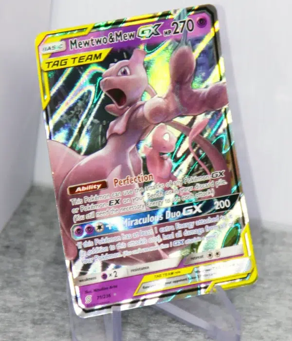 2019 Mewtwo&Mew GX 71236 Pokemon Tag Team Unified Minds Ultra Rare - stand