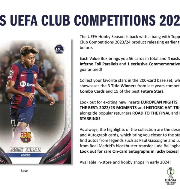 2023-24 Topps UEFA Club Competitions Value Box - supplier1