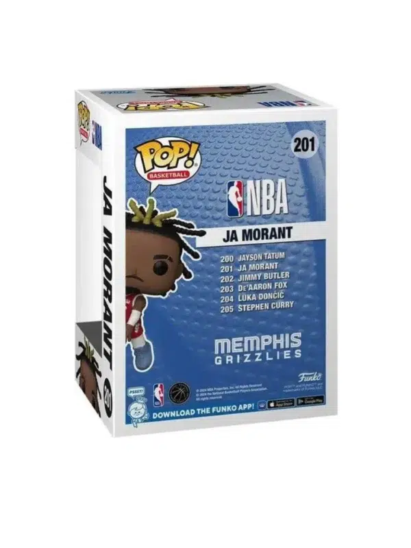 Funko POP! Ja Morant #201 NBA Basketball Memphis Grizzlies Special City Edition - back