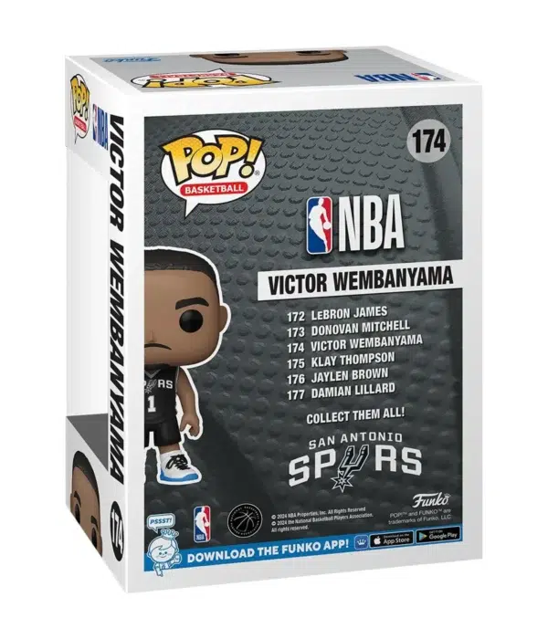 Funko POP! Victor Wembanyama #174 NBA Basketball San Antonio Spurs - back