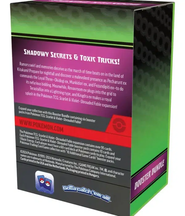 Pokemon TCG Scarlet & Violet Shrouded Fable Booster 6pk Bundle - boxback