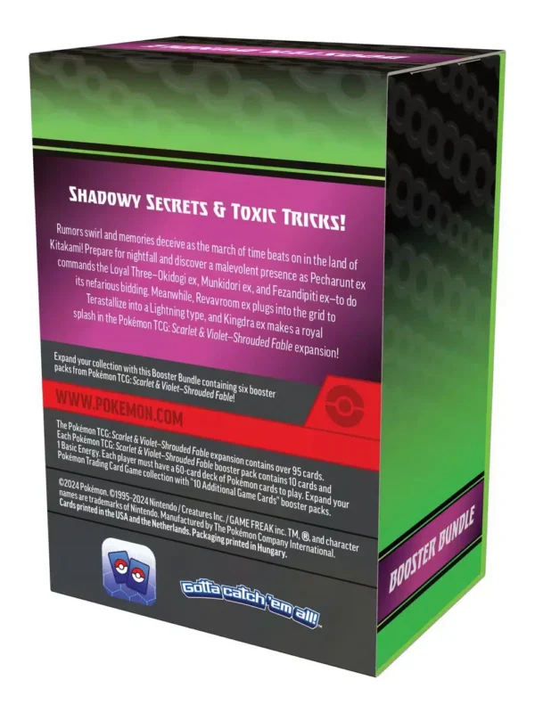 Pokemon TCG Scarlet & Violet Shrouded Fable Booster 6pk Bundle - boxback