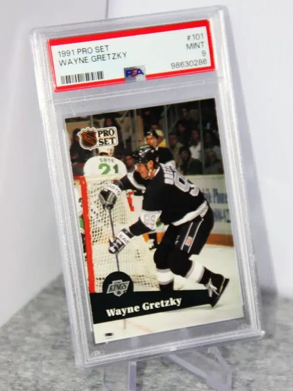 1991-92 Wayne Gretzky #101 Pro Set LA Kings PSA 9 MINT - stand